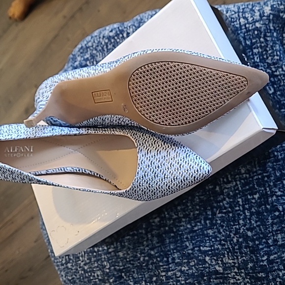 Alfani Powder Blue Raffia High Heels Size 10 - Picture 7 of 8